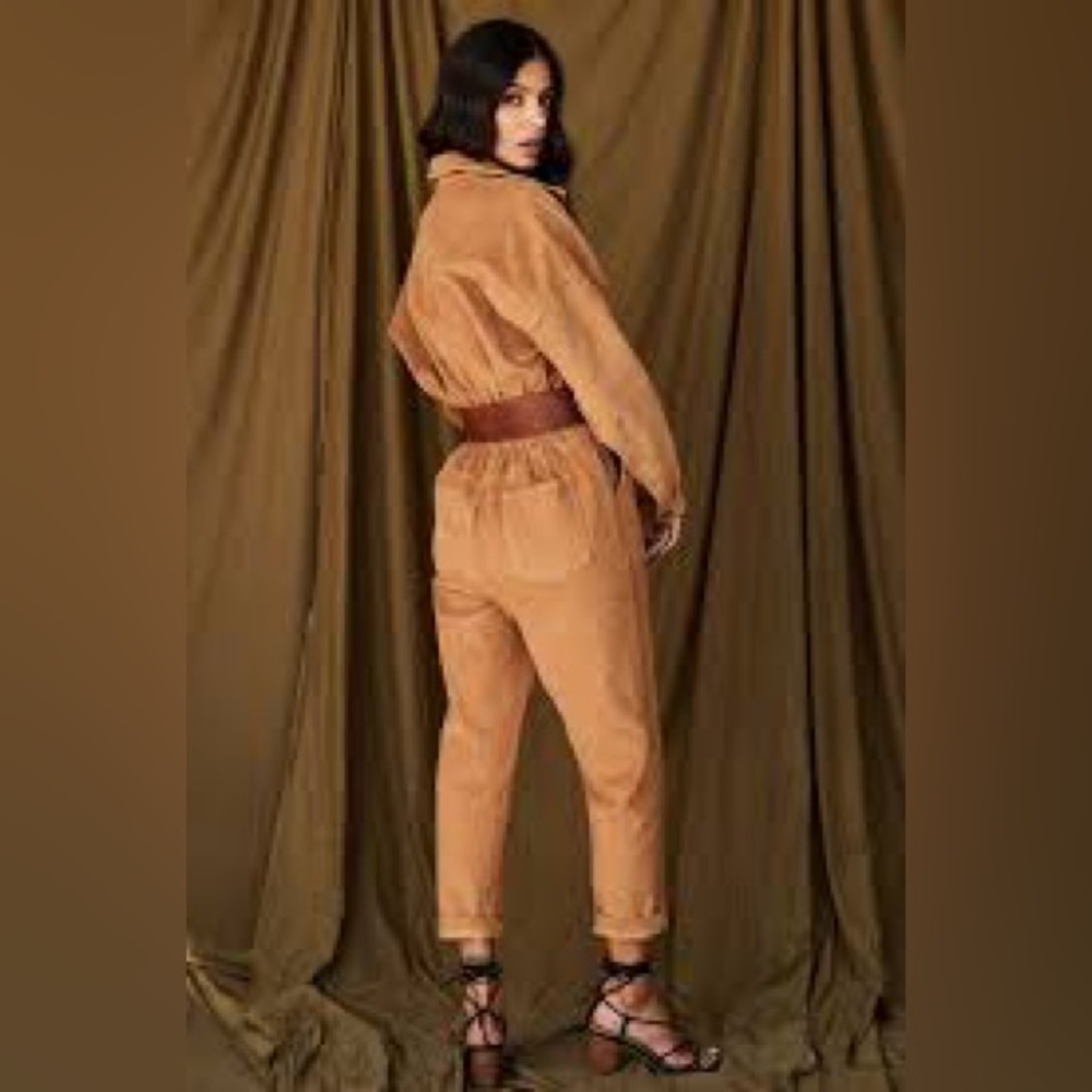 12th Tribe Corduroy Jumpsuit in Camel Brown - Picture 4 of 7